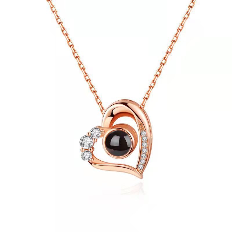 S925 necklace projection necklace