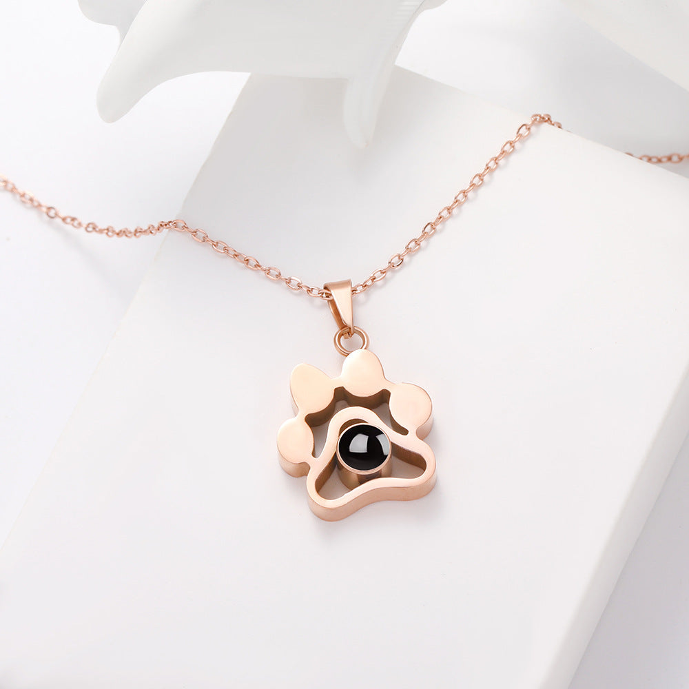 S925 necklace projection necklace