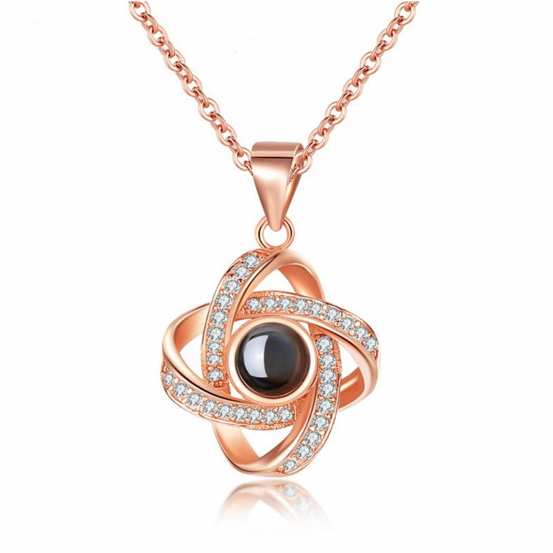 S925 necklace projection necklace