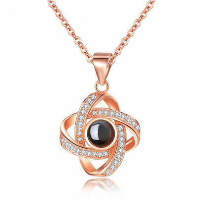 S925 necklace projection necklace