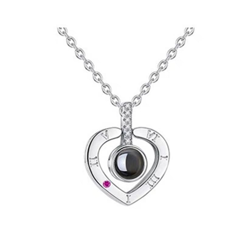 S925 necklace projection necklace