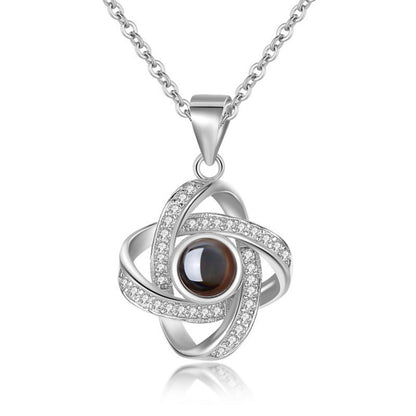 S925 necklace projection necklace