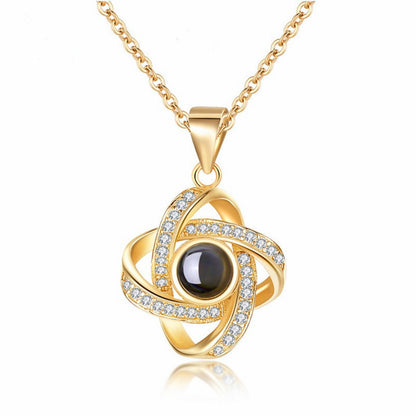 S925 necklace projection necklace