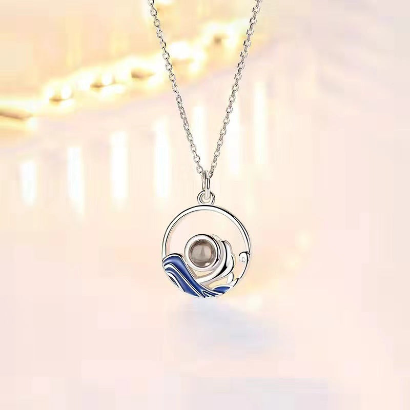 S925 necklace projection necklace