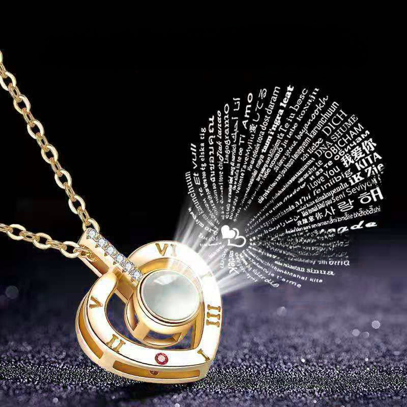 S925 necklace projection necklace
