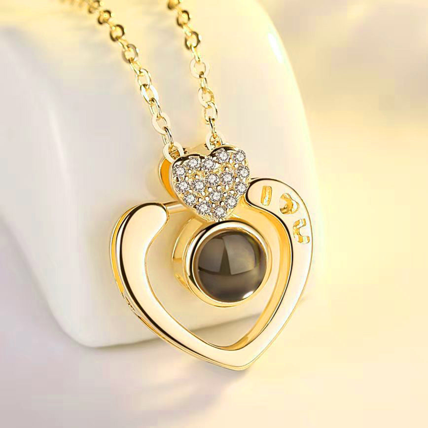 S925 necklace projection necklace