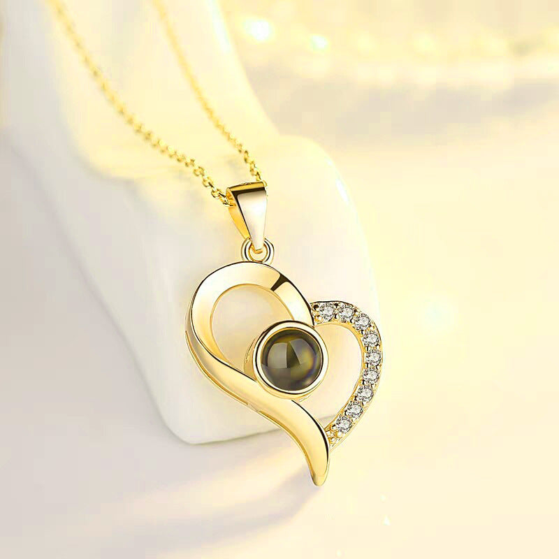 S925 necklace projection necklace