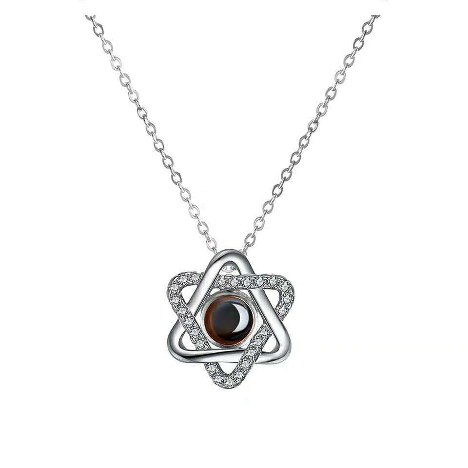 S925 necklace projection necklace