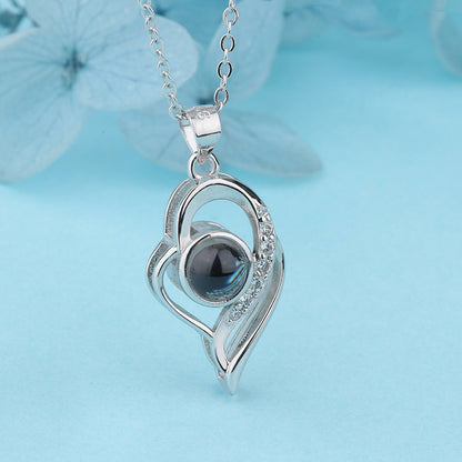 S925 necklace projection necklace