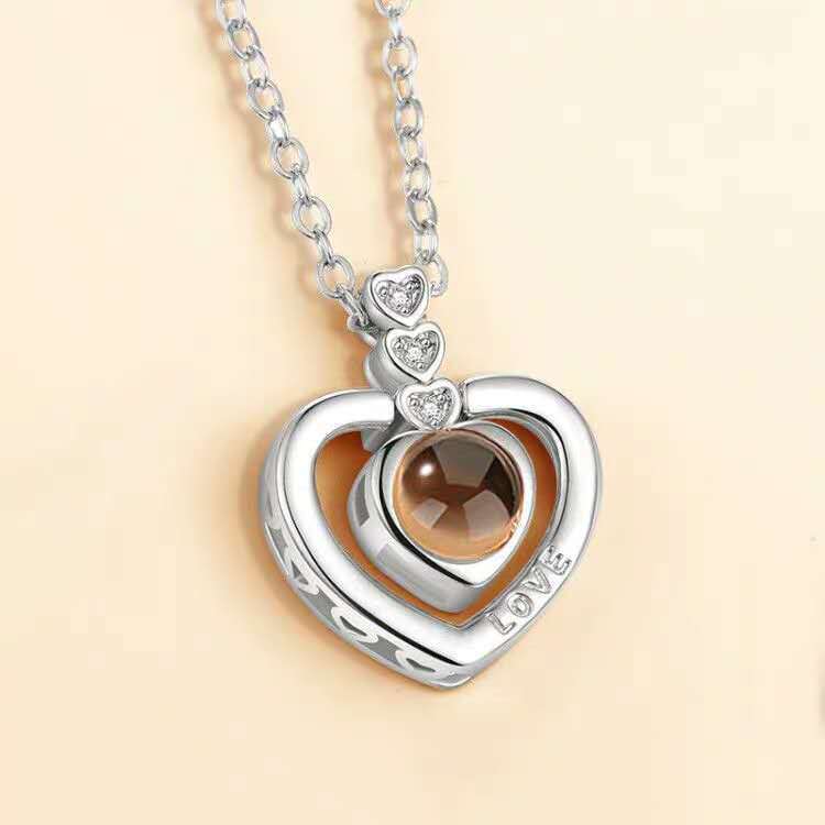 S925 necklace projection necklace