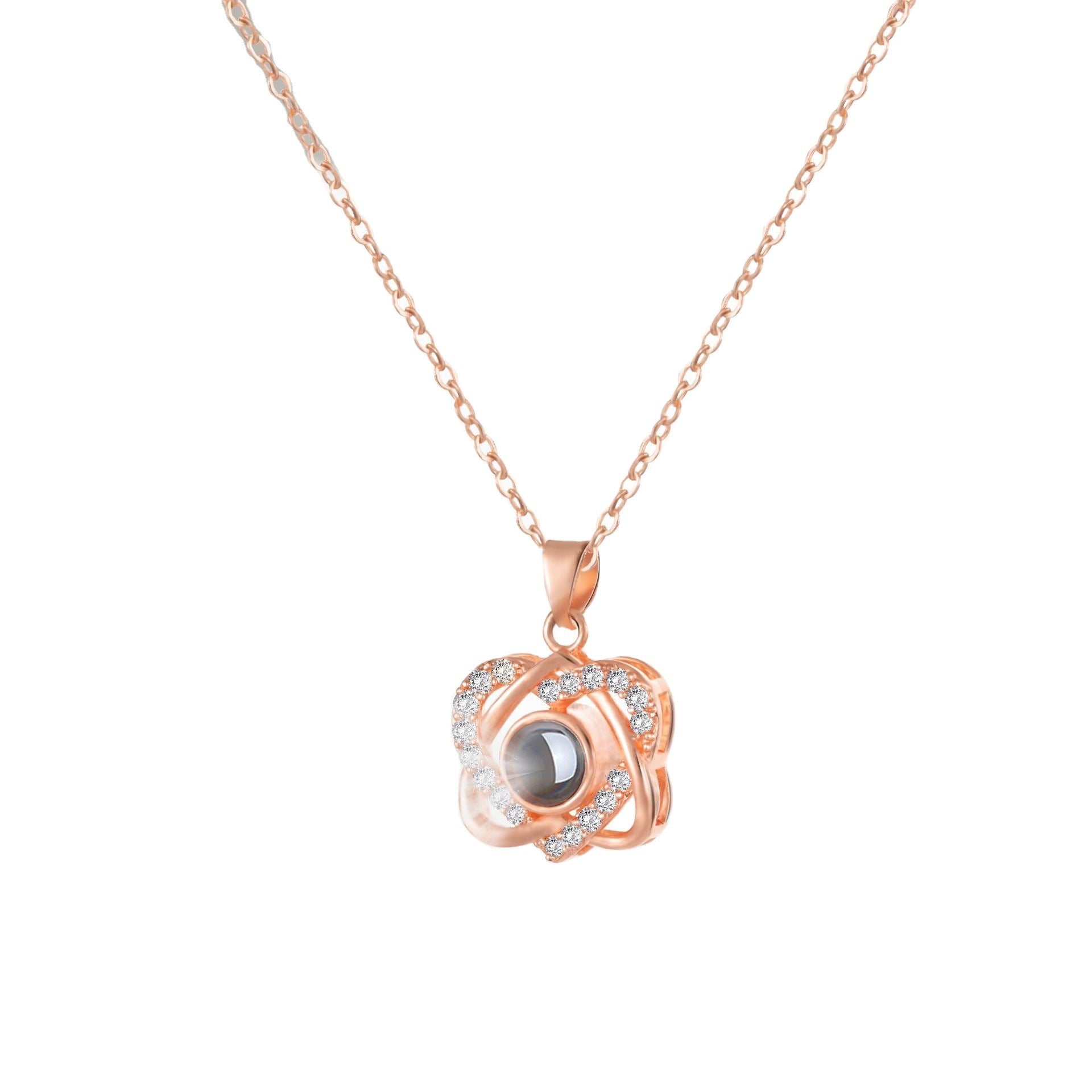 S925 necklace projection necklace