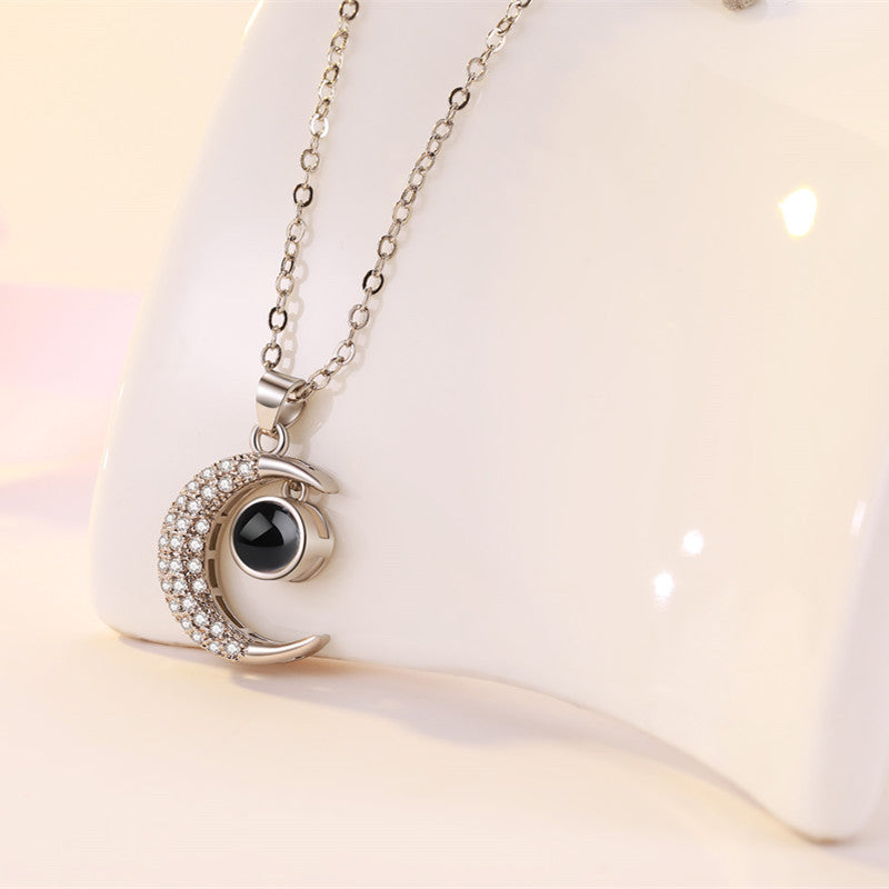 S925 necklace projection necklace