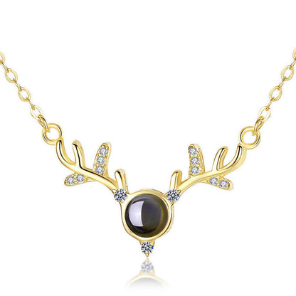 S925 necklace projection necklace