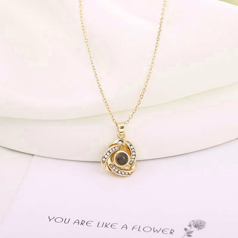 S925 necklace projection necklace