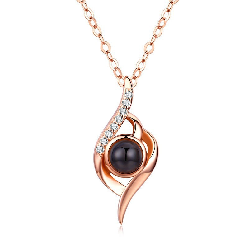 S925 necklace projection necklace