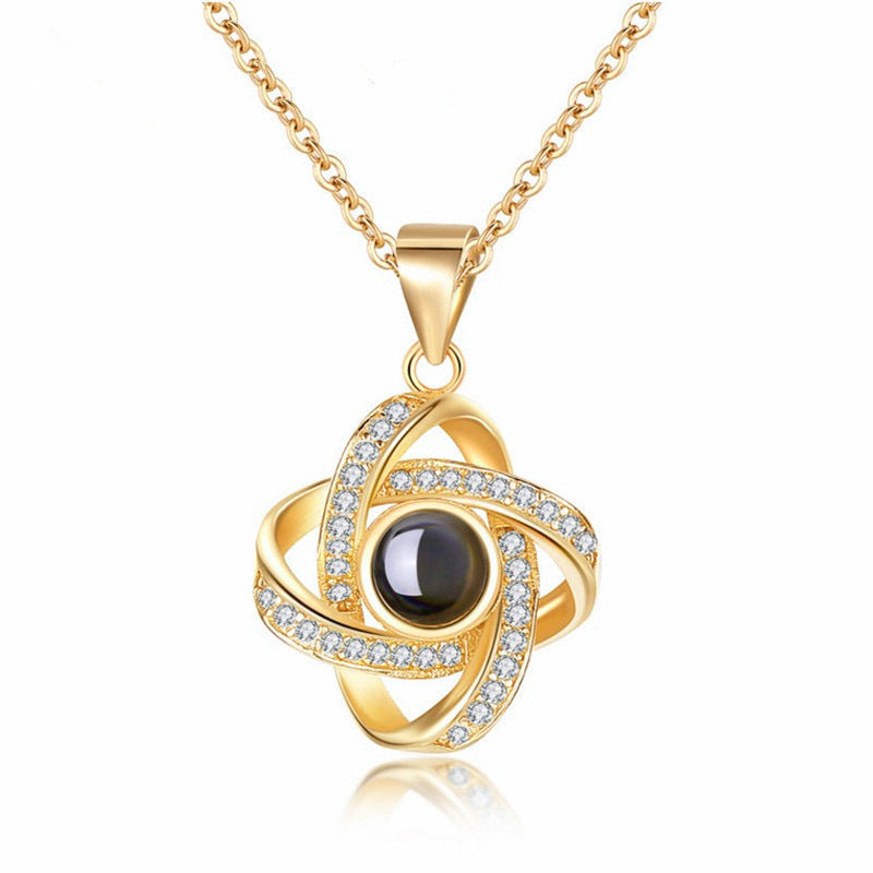 S925 necklace projection necklace