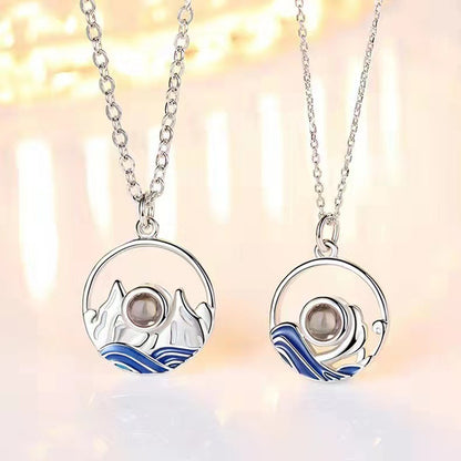 S925 necklace projection necklace