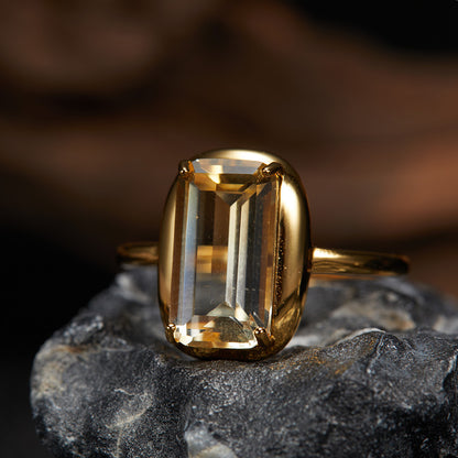 S925 Silver Gemstone Open Ring