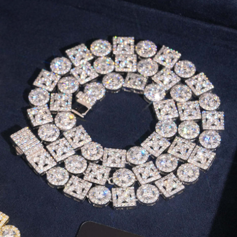 S925 Silver Moissanite Geometric Jewelry Set
