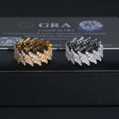 S925 Silver Moissanite Geometric Ring