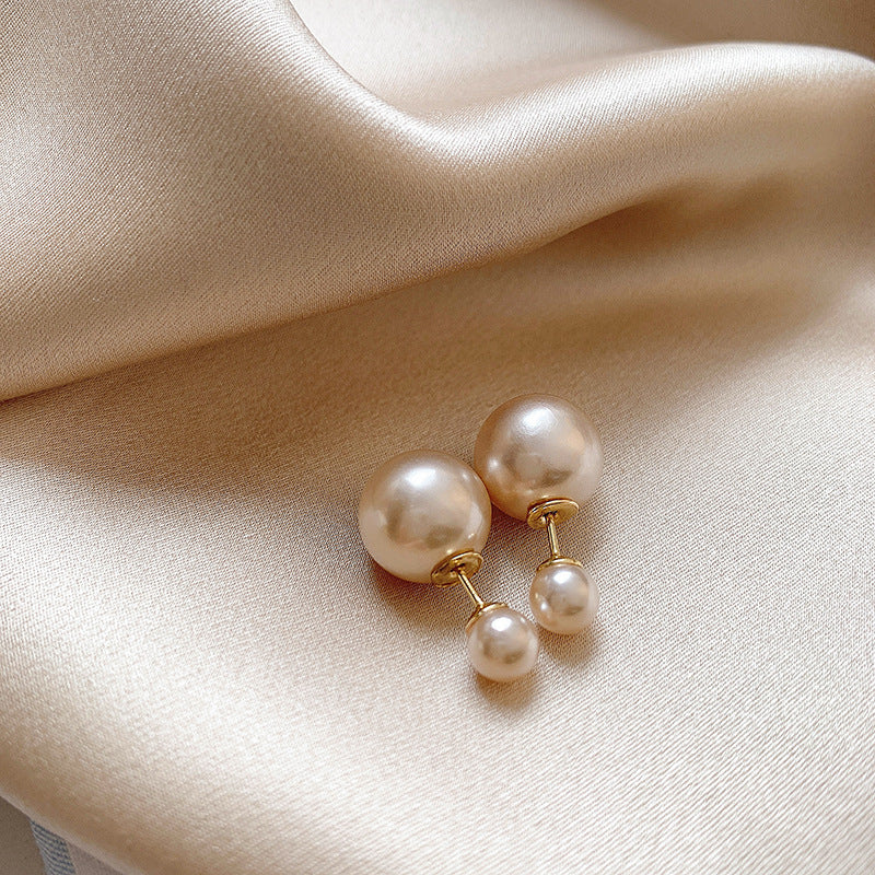 S925 Silver Pearl Heart Earrings
