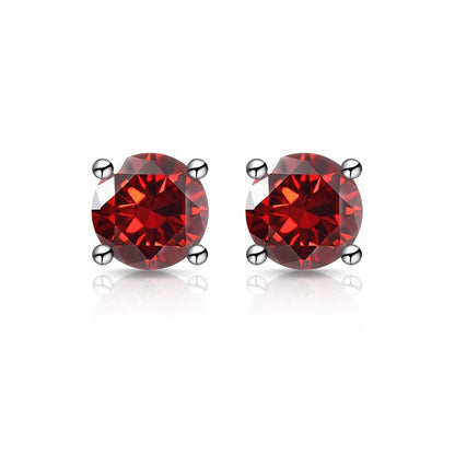 S925 Silver Plated Imitation Moissanite Stud Earrings