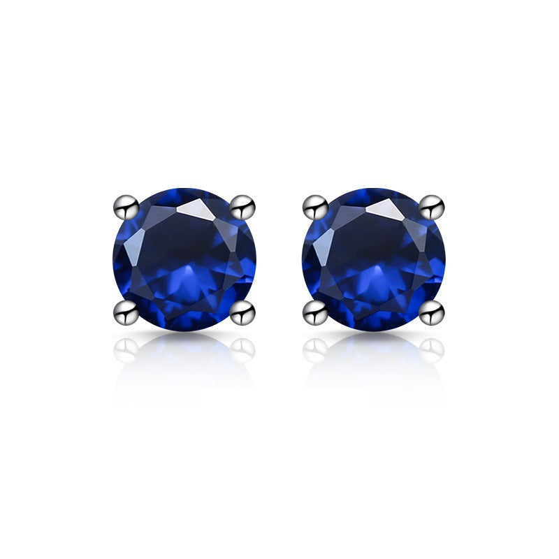 S925 Silver Plated Imitation Moissanite Stud Earrings