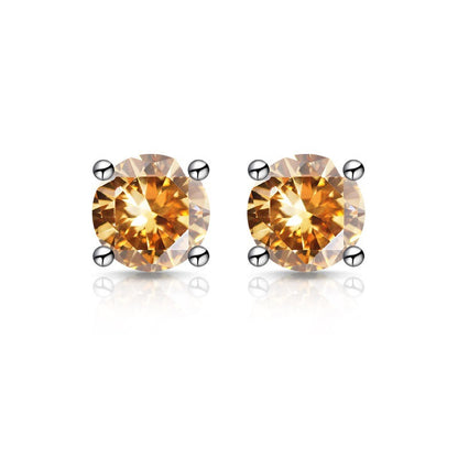 S925 Silver Plated Imitation Moissanite Stud Earrings