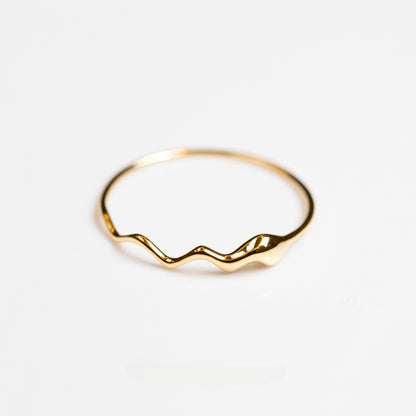 S925 Silver Plated Wave Minimalist Ring