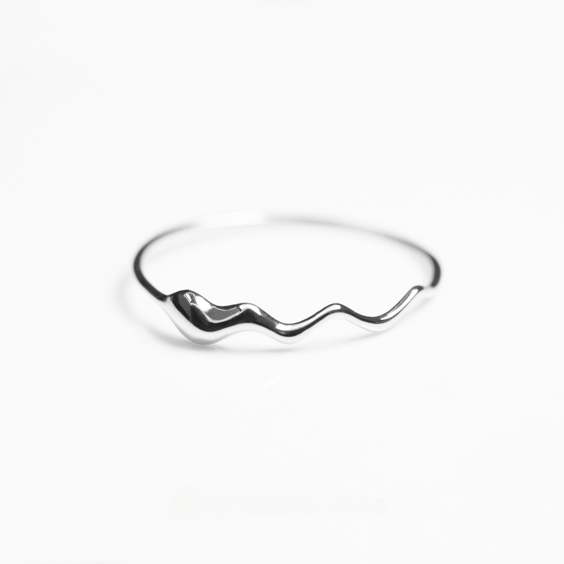 S925 Silver Plated Wave Minimalist Ring