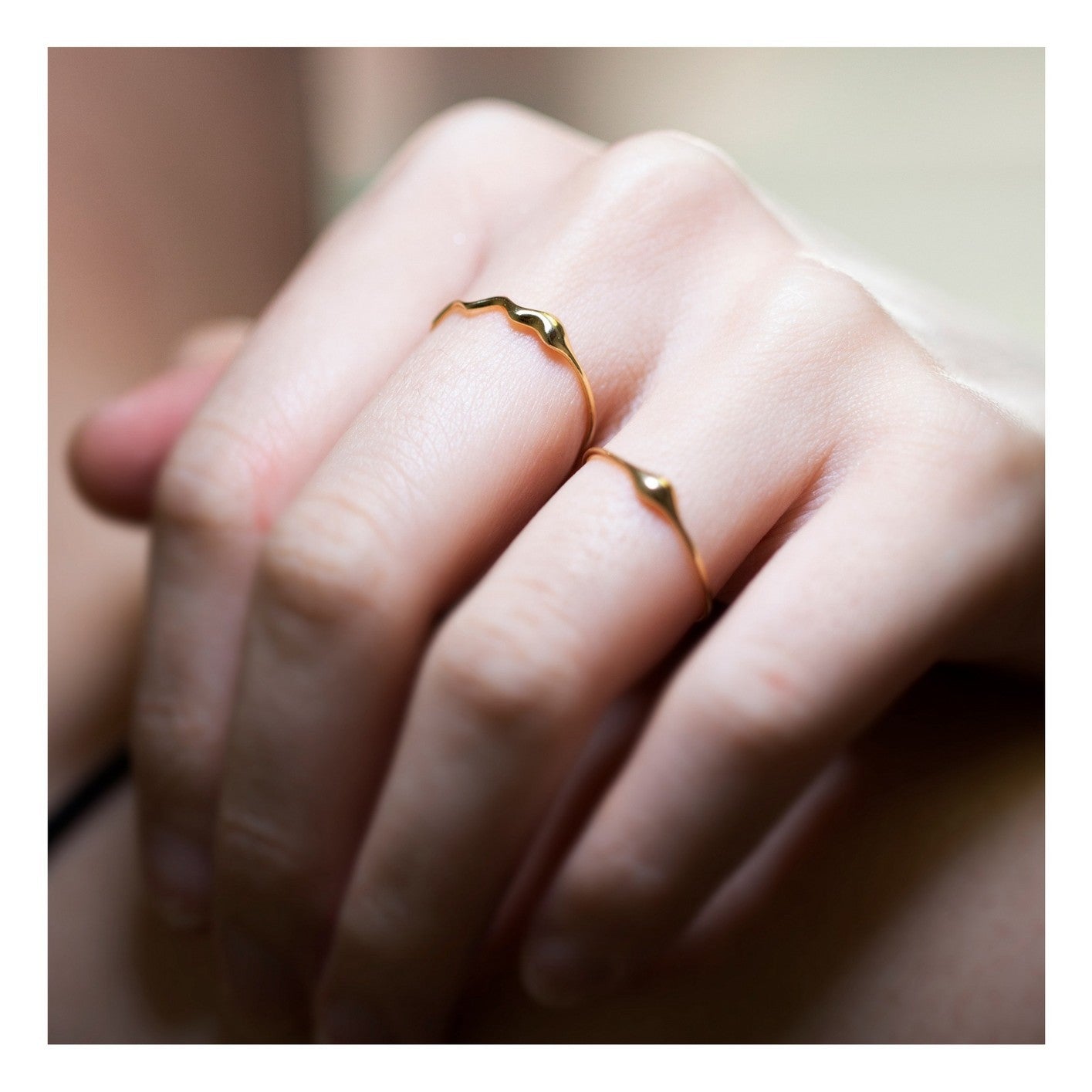 S925 Silver Plated Wave Minimalist Ring