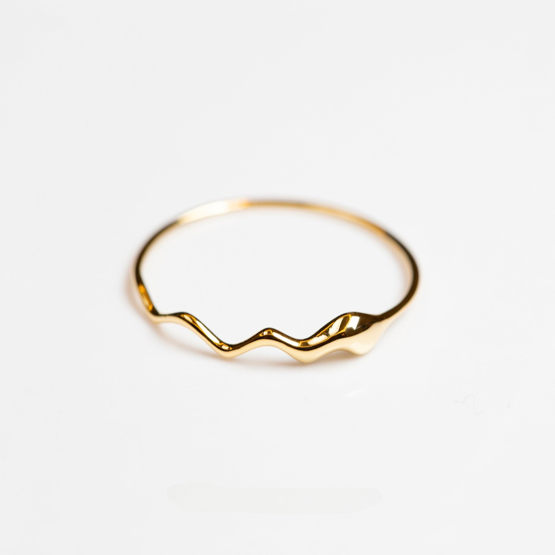 S925 Silver Plated Wave Minimalist Ring