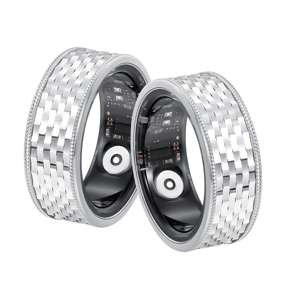 S925 Silver Smart Ring with Sleep Monitoring and Step Counter