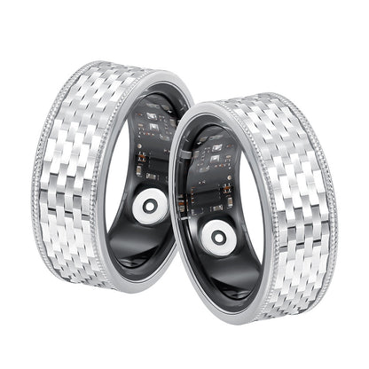 S925 Silver Smart Ring with Sleep Monitoring and Step Counter