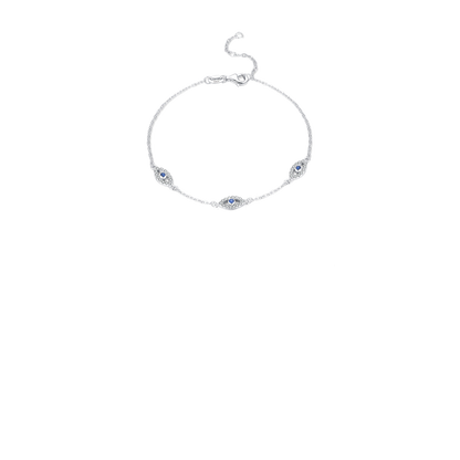S925 sterling silver Devil's Eye bracelet