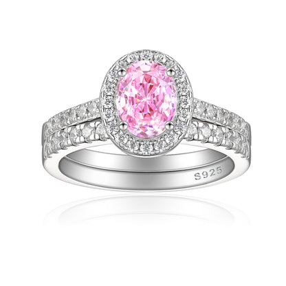 S925 Sterling Silver Diamond Gemstone Ring