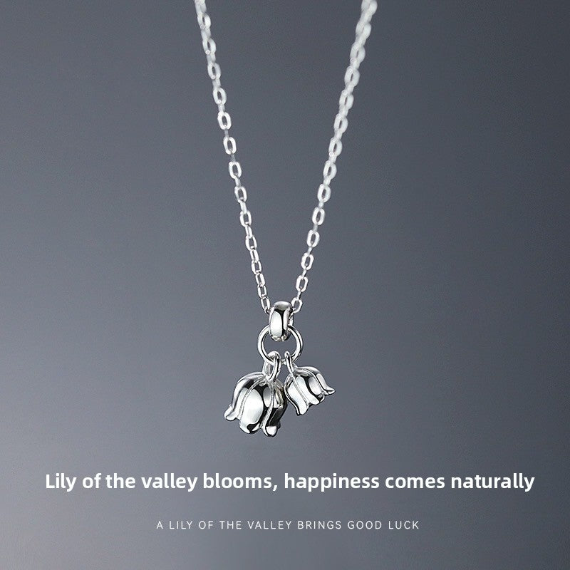 S925 Sterling Silver Floral Pendant Adjustable Necklace