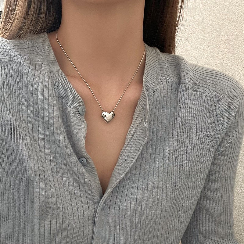 S925 Sterling Silver Heart Necklace