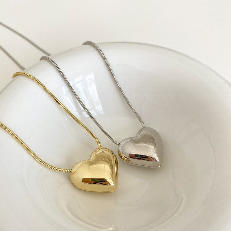 S925 Sterling Silver Heart Necklace