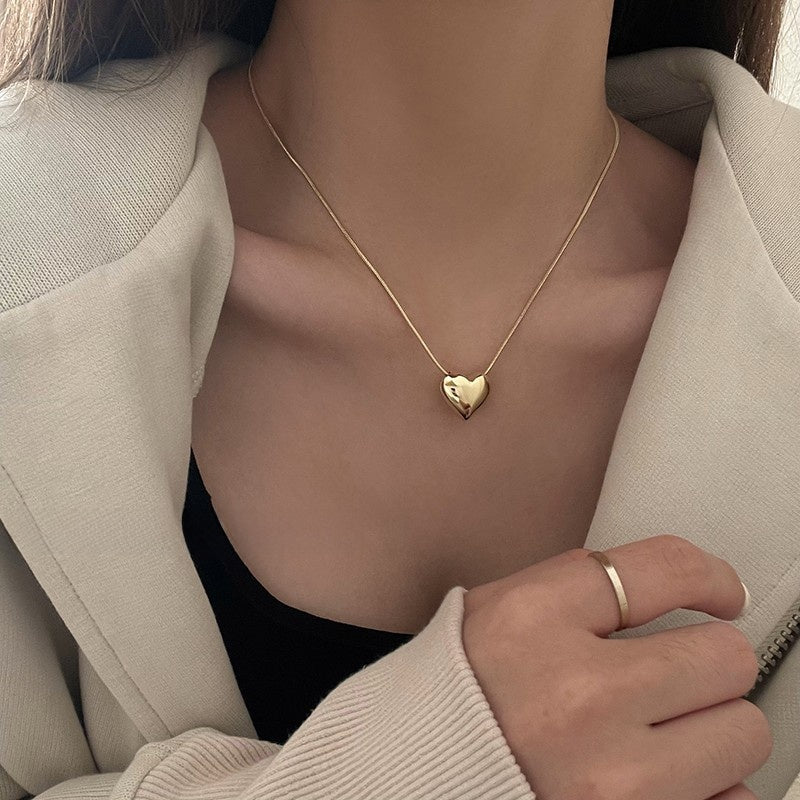 S925 Sterling Silver Heart Necklace