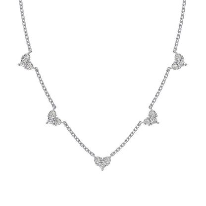 S925 Sterling Silver Heart Necklace with Zircon