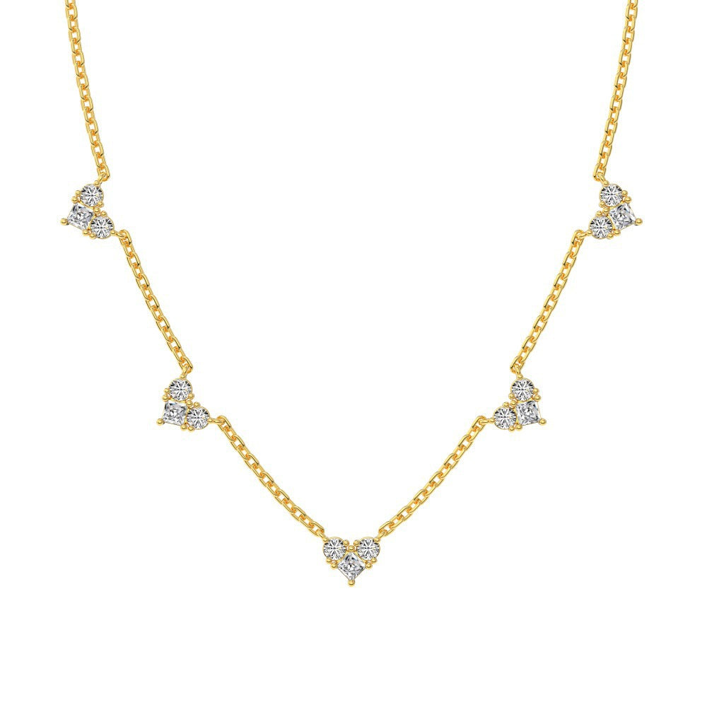 S925 Sterling Silver Heart Necklace with Zircon