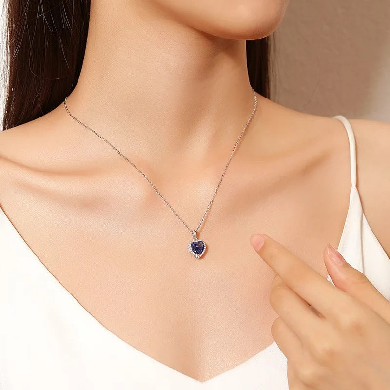S925 Sterling Silver Heart Pendant Necklace