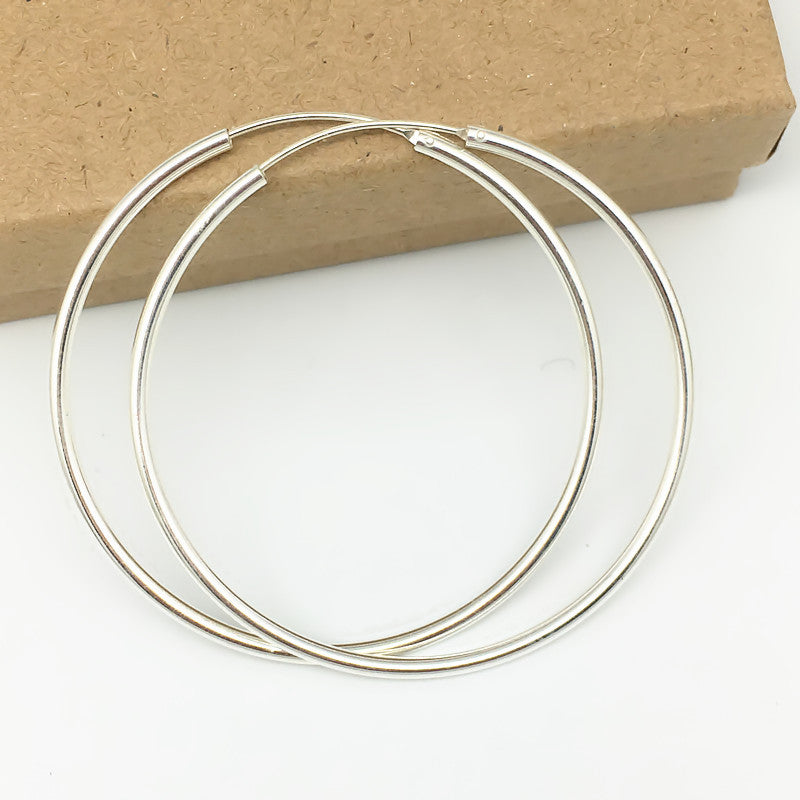 S925 Sterling Silver Hoop Earrings