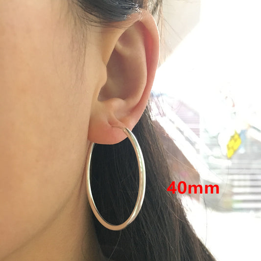 S925 Sterling Silver Hoop Earrings