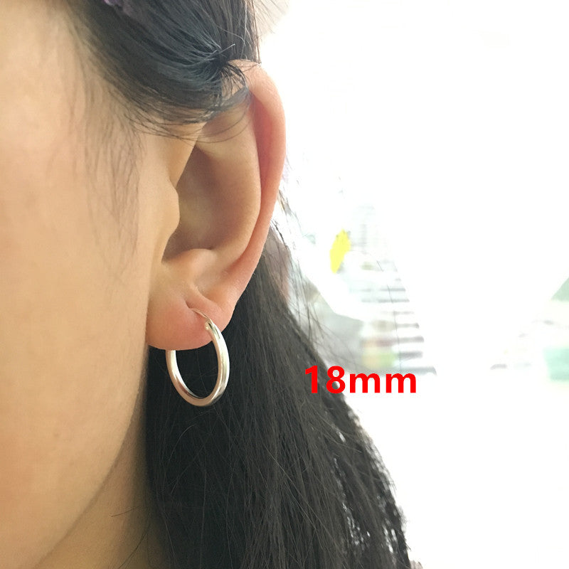 S925 Sterling Silver Hoop Earrings