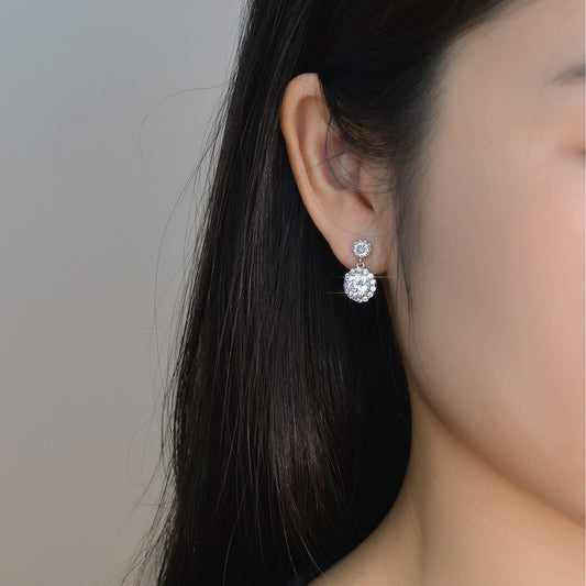 S925 Sterling Silver Moissanite Earrings