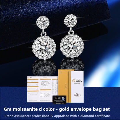 S925 Sterling Silver Moissanite Earrings