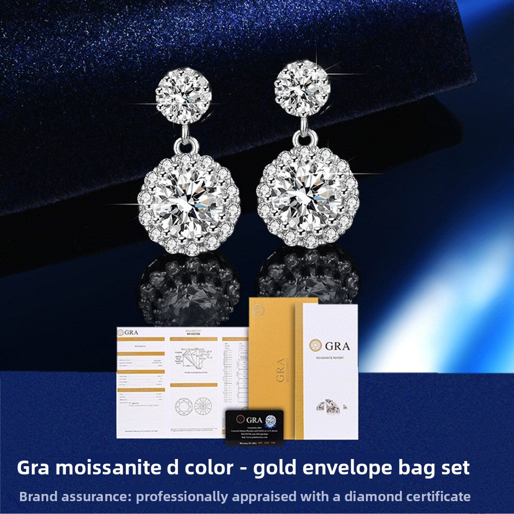 S925 Sterling Silver Moissanite Earrings