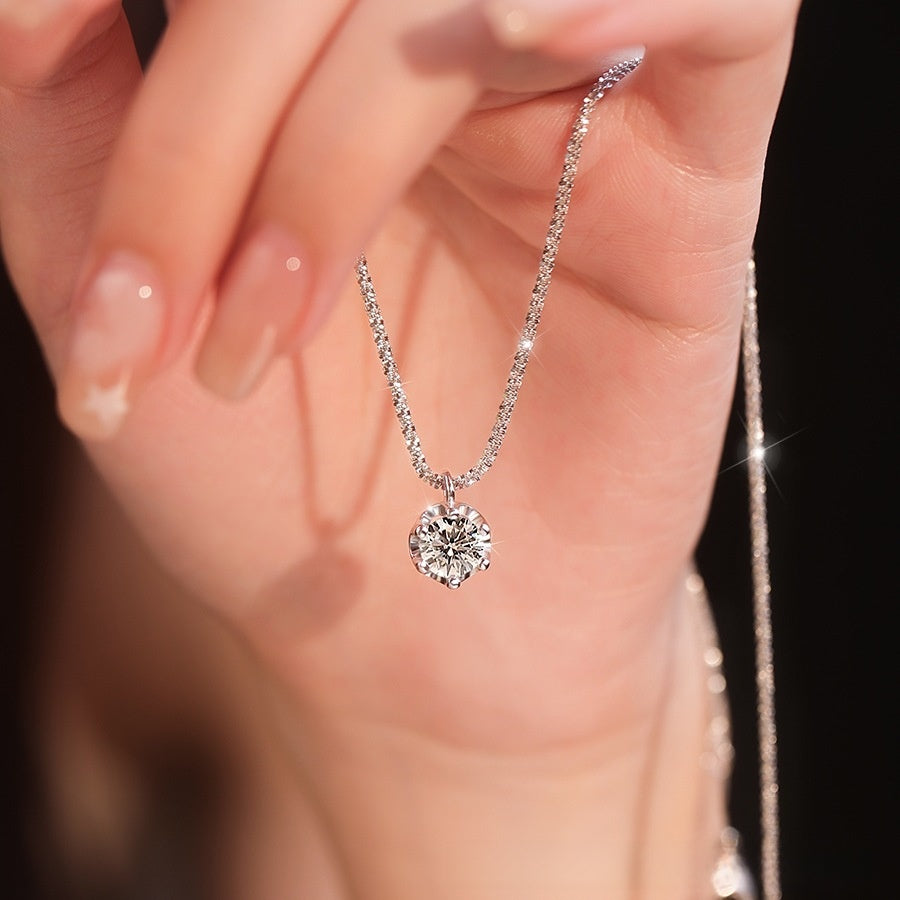 S925 Sterling Silver Moissanite Necklace